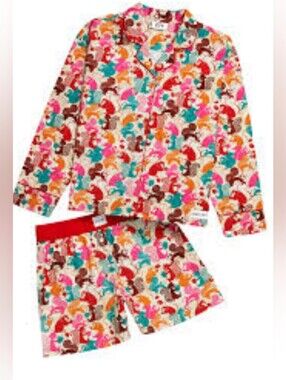 Official Taylor Swift Red Squirrel Pajama Set - WANEGBT Short PJ Set - Size XS